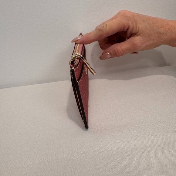 NWOT Kate Spade Pink Glitter Cardholder Wallet With Zip Pocket - Picture 4 of 10